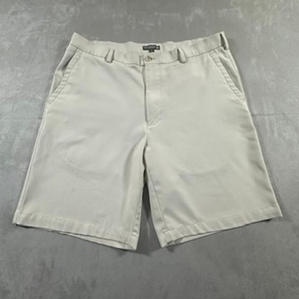 Peter Millar Crown Sport Shorts Mens Preppy Performance 36 Beige